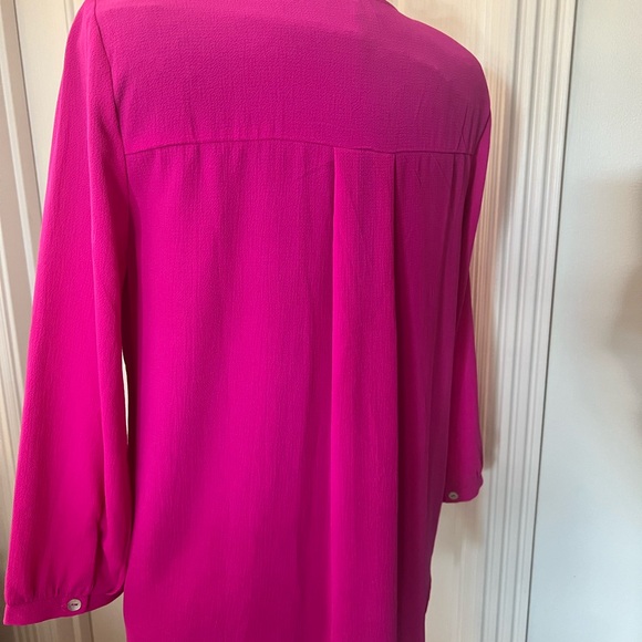 Papermoon Fuchsia Button Front Blouse - M - Picture 6 of 7